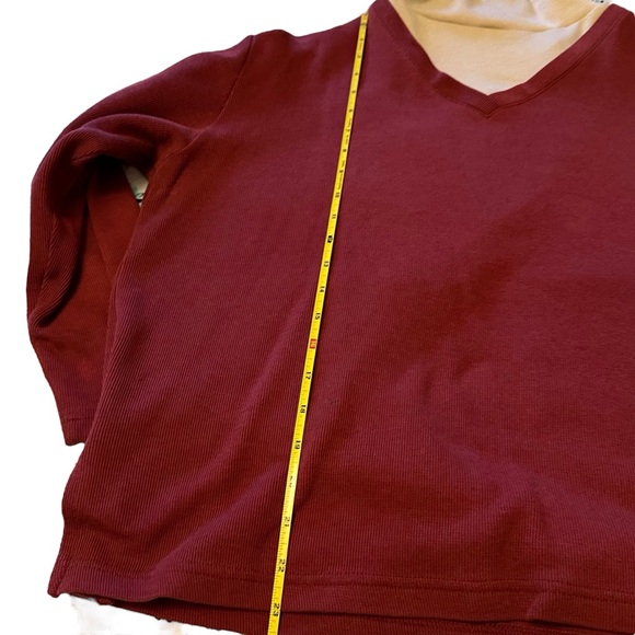 Emily Rose Sweatshirt Womens Large Maroon Sweatshirt Collared Layered - Picture 6 of 8